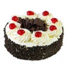 Online Midnight Eggless Black Forest Cake Half Kg Delivery in Ambala City