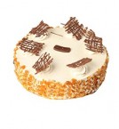 Online Midnight Eggless Butterscotch Cake Half Kg Cake Delivery in Ambala City