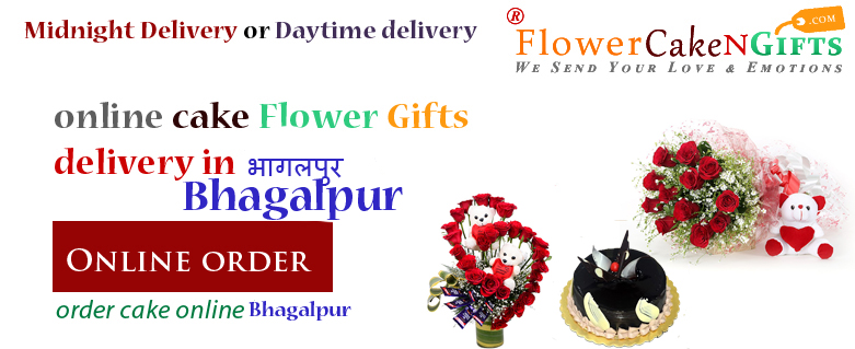 Midnight Anniversary chocolates Teddy Birthday Eggless Cake flower Bouquet delivery to Bhagalpur Sameday