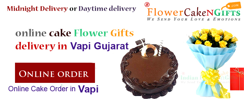 Midnight Anniversary chocolates Teddy Birthday Eggless Cake flower Bouquet delivery to Vapi Sameday