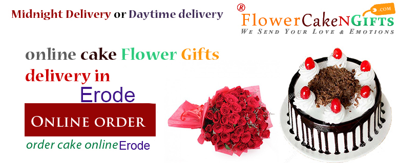 Midnight Anniversary chocolates Teddy Birthday Eggless Cake flower Bouquet delivery to Erode Sameday