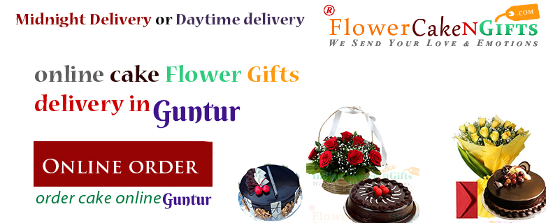 Midnight Anniversary chocolates Teddy Birthday Eggless Cake flower Bouquet delivery to Guntur Sameday