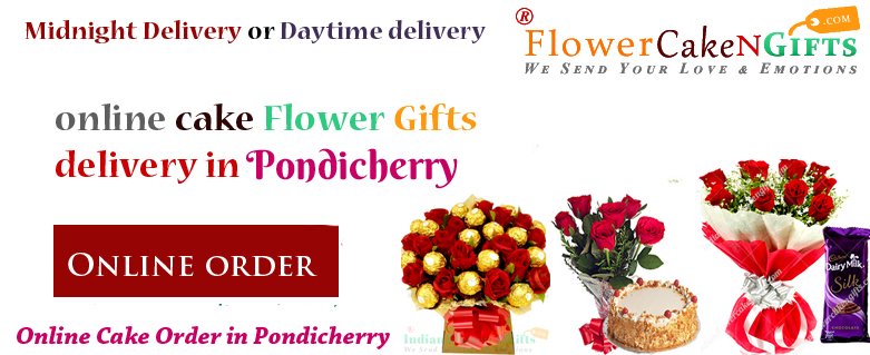 Midnight Anniversary chocolates Teddy Birthday Eggless Cake flower Bouquet delivery to Pondicherry Sameday