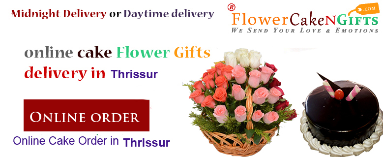 Send midnight flower Eggless Birthday Cake Home Delivery Services in Thrissur Sameday Low Price