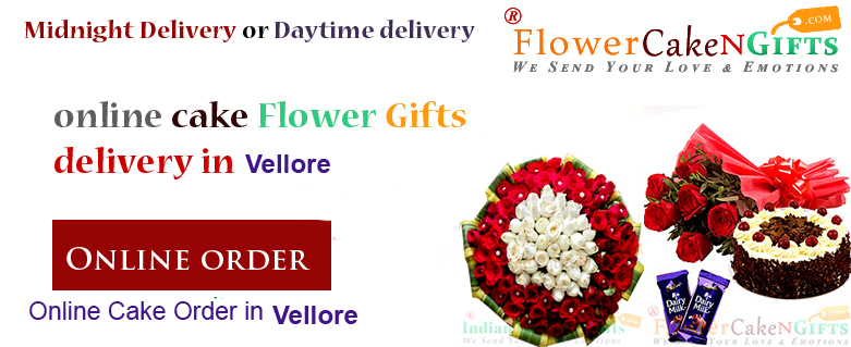 Midnight Anniversary chocolates Teddy Birthday Eggless Cake flower Bouquet delivery to Vellore Sameday