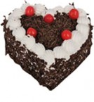 send 1Kg Heart Shape Black Forest Cake delivery
