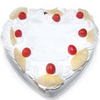 send 1Kg Heart Shape Pineapple Cake delivery