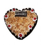 send 1Kg Heart Shape Butterscotch Cake delivery