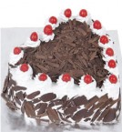 send Yummy 2Kg Heart Shape Black Forest Cake delivery