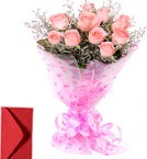 send 10 Pink Roses Bouquet delivery