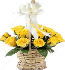 send 15 yellow Roses Basket Gifts delivery