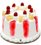 send Pineapple Eggless Cake Half Kg delivery