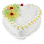 send 1 kg heart shape pineapple cake delivery