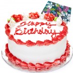 send strawberry cake 500gms  delivery