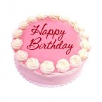 send eggless designer strawberry cake Half Kg delivery