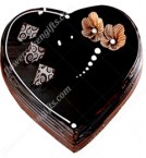 send 1Kg Heart Shape Chocolate Truffle Eggless Fresh Cream Cake delivery