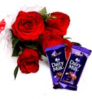 send Chocolate n Roses Flower Bouquet delivery