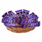 send Dairy Milk Basket Hamper delivery