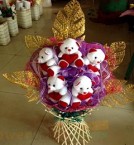 send Designer Teddy Bouquet delivery