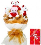 send 4 Teddy Bear Bouquet delivery
