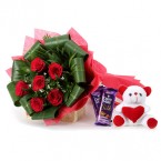 send teddy silk chocolate bouquet delivery