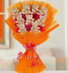 send Designer Teddy bouquet delivery