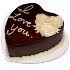 send OrderHeart Shaped Chocolate Truffle Cake Half Kg  Delivery