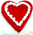 send 1Kg Red Velvet Heart Shaped Cake delivery