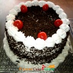 send half kg black forest cake round Shape delivery