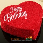 send 1Kg Heart Shaped Red Velvet Cake delivery