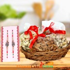 send Designer Rakhi and Half kg dry fruits gift pack delivery