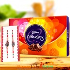 send Designer Rakhi and Cadbury Celebration Pack  delivery