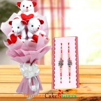 send teddy bear bouquet and rakhi delivery