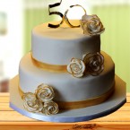 send 3kg Golden Jubilee Cake delivery