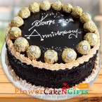 send Order1kg Ferrero Rochers Chocolate Cake Delivery