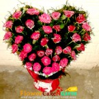 send 35  heart shape basket arrangement delivery
