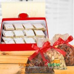 send half kg dry fruit and half kg kaju barfi delivery