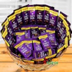 send 35 dairy milk chocolates basket delivery