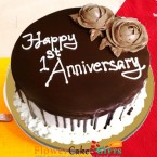 send 1Kg Choco Vanilla Eggless Cake delivery