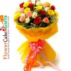 send 25 Mix Roses Bouquet  delivery