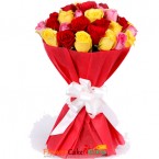 send 20 Mix Roses Bouquet  delivery