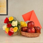 send roses flower n greeting card delivery