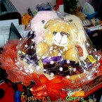send 20 dairy milk chocolate and 3 teddy bear basket delivery