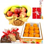 send half kg mixed dry druits 2kg Fresh Fruits half kg ladoo delivery