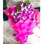 send Hand Tied Bunch of 7 Orchids delivery