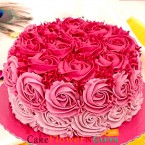 send half kg designer floral chocolate cake delivery