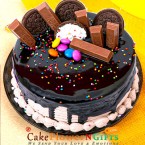 send half kg eggless choco oreo kit kat cake delivery