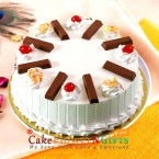 send half kg kitkat vanilla cake delivery