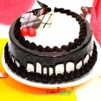 send half kg eggless chocolate cream gateaux cake delivery