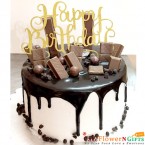 send 1kg decorate kitkat choco chips cake delivery
